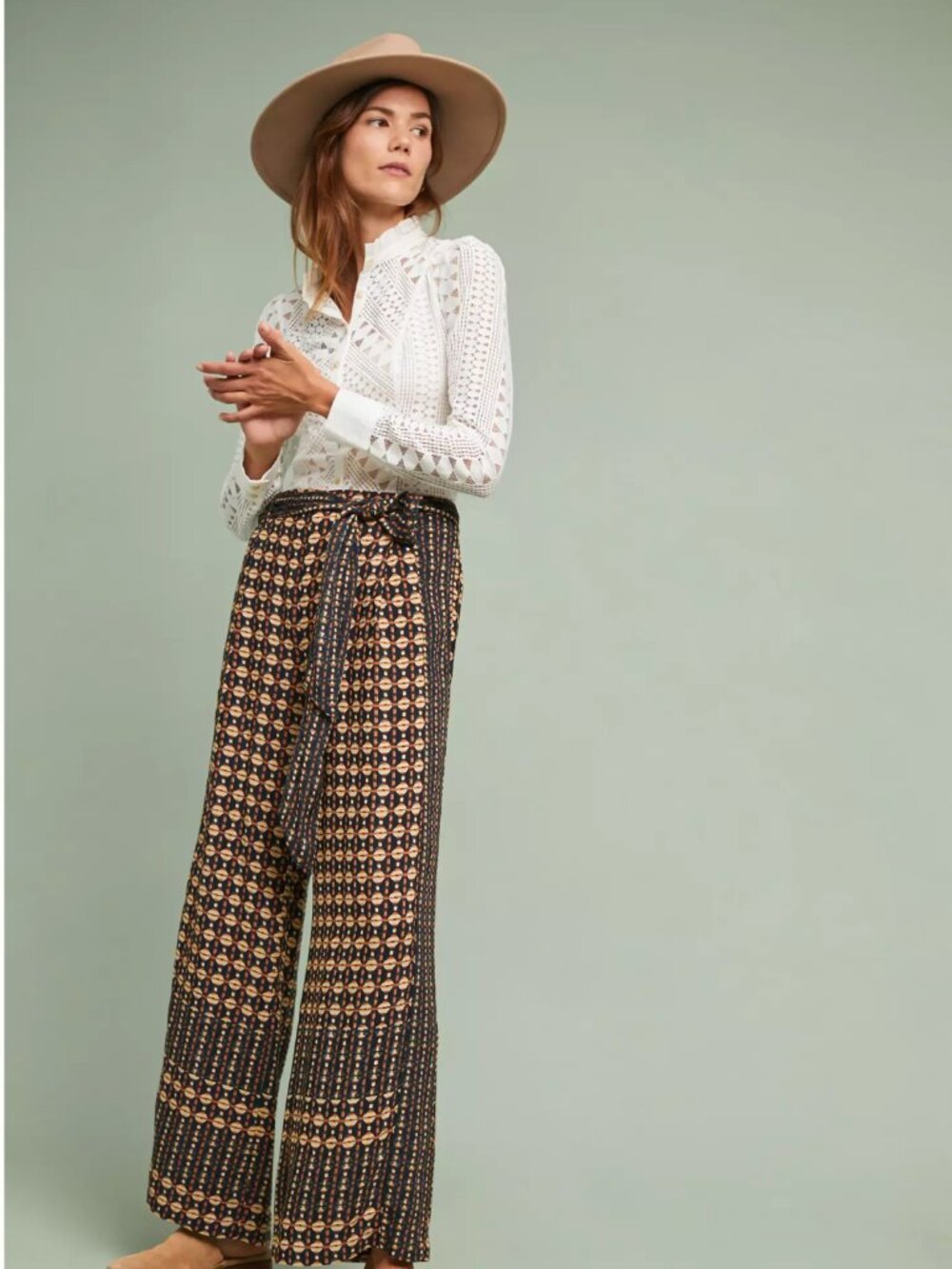 Anthropologie Lace Button Down Blouse - Picture 2 of 11